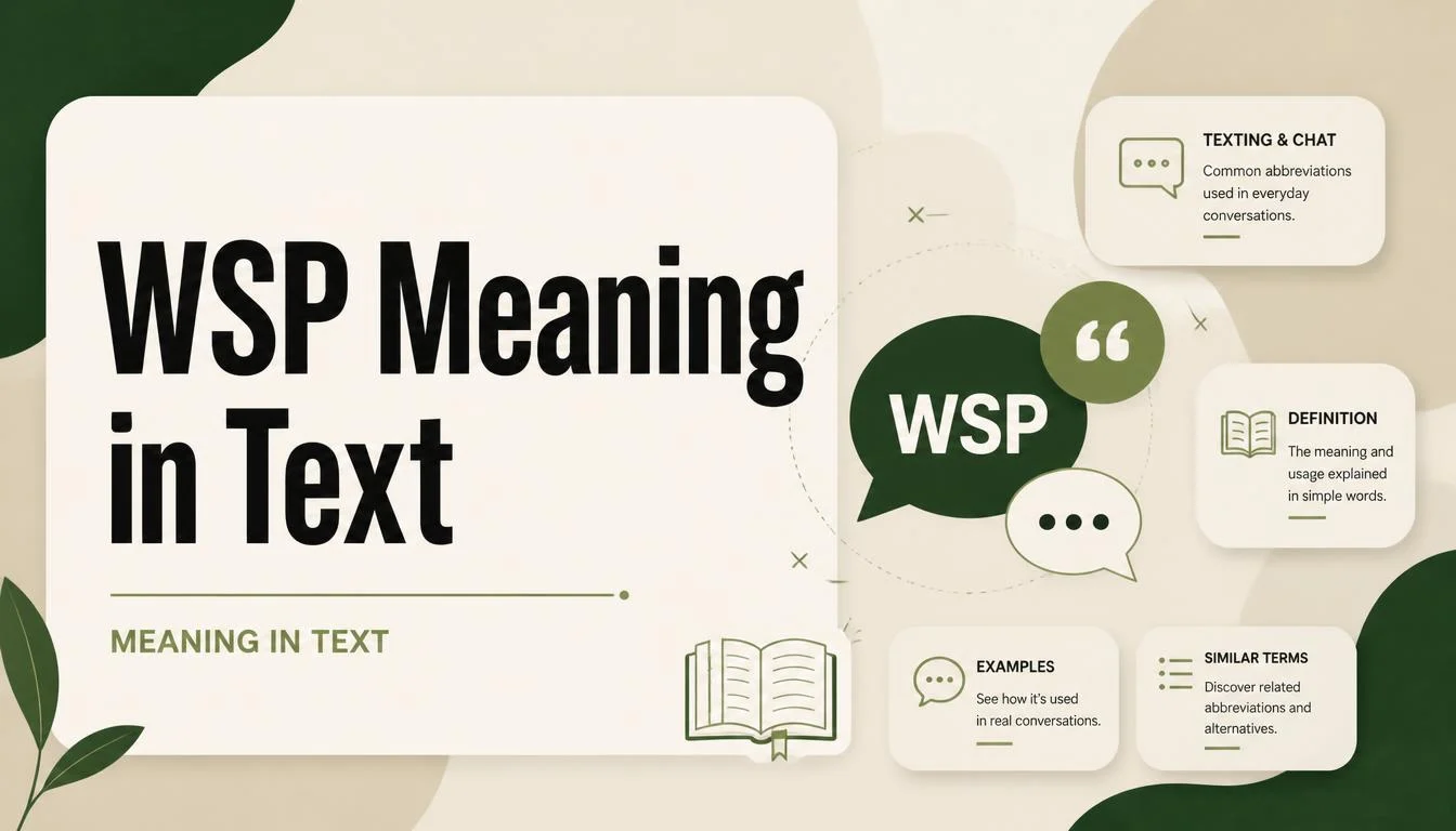 WSP Meaning in Text